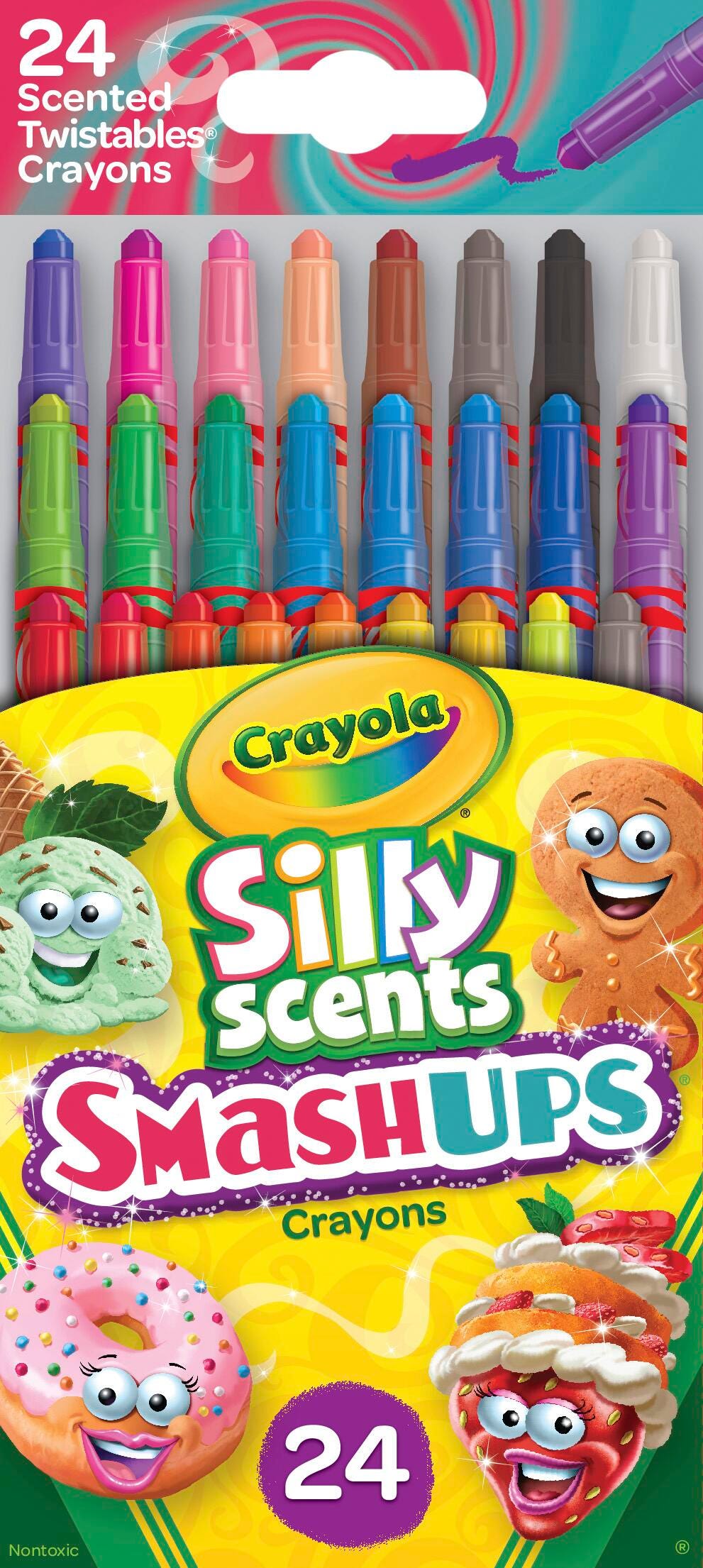 Crayola Silly Scent Twistable Crayons, Assorted Smash Up Colors